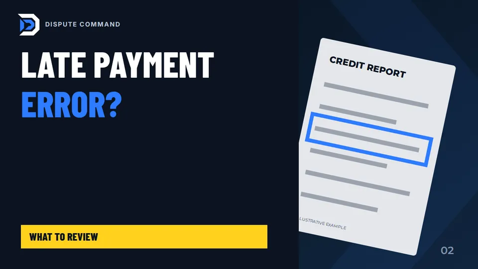 Video thumbnail: Late Payment on Your Report? What to Review First
